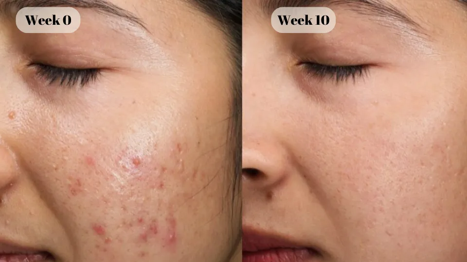 female severe acne before and after