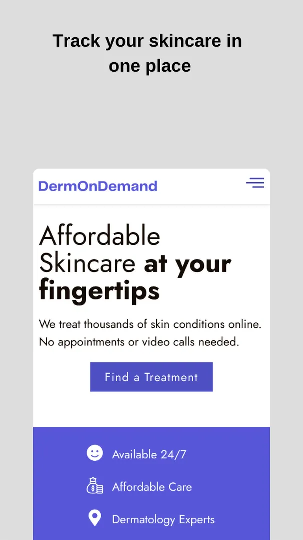 Step 2 - Access dermatology care online